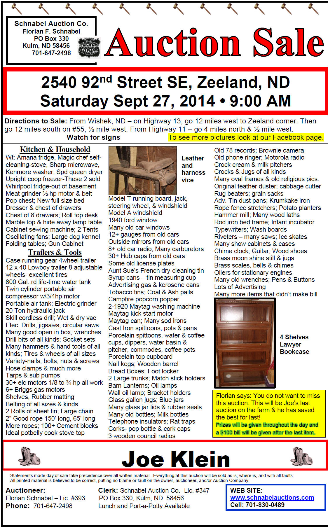 Joe Klein Auction